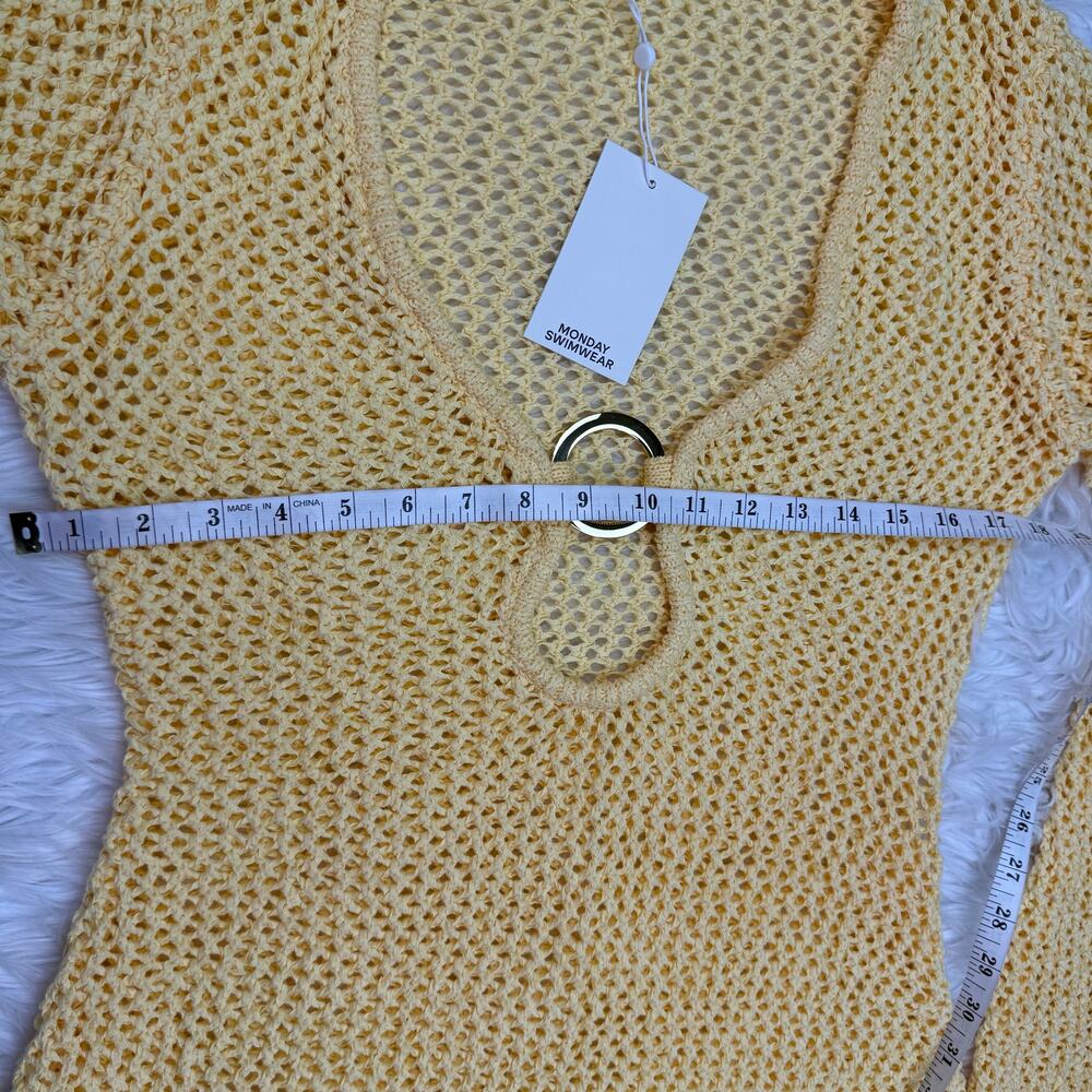 Monday Swimwear Montego Mini Dress - Honey Petit Crochet Size M NWT Festival - Picture 5 of 13